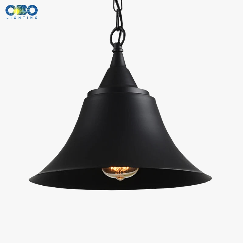 suspension vintage en métal noir design corne pour intérieur