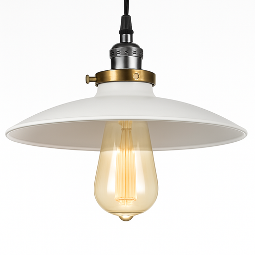 Suspension vintage à LED style rétro en métal