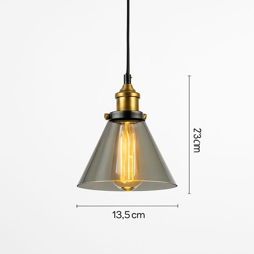 suspension vintage nordique en verre industriel pour bar - vue 13 sur 30