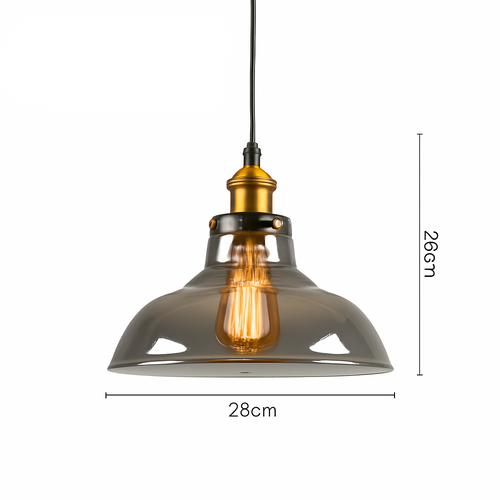 suspension vintage nordique en verre industriel pour bar - vue 21 sur 30