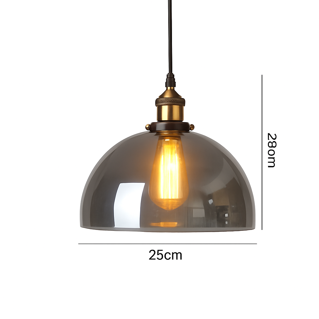 suspension vintage nordique en verre industriel pour bar - vue 21 sur 30