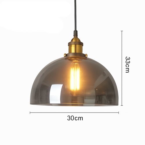 suspension vintage nordique en verre industriel pour bar - vue 23 sur 30