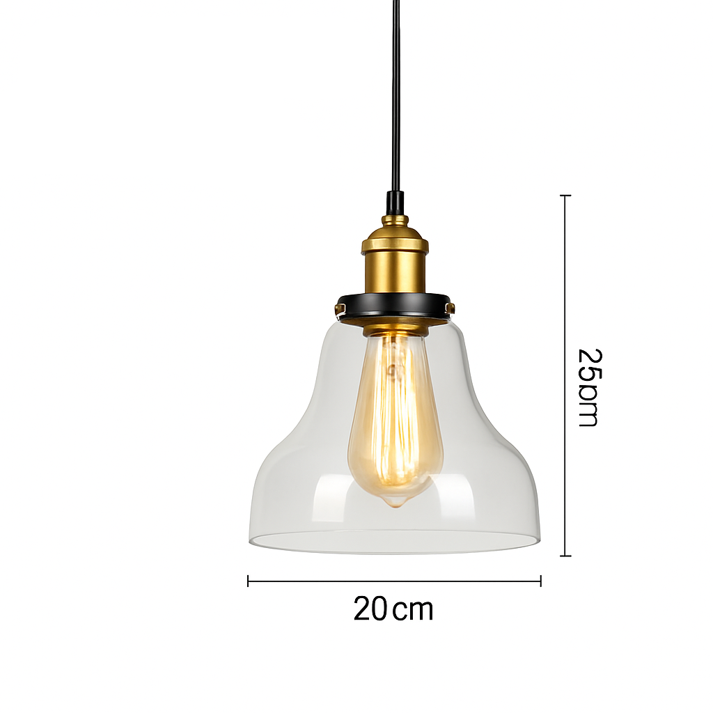suspension vintage nordique en verre industriel pour bar - vue 25 sur 30