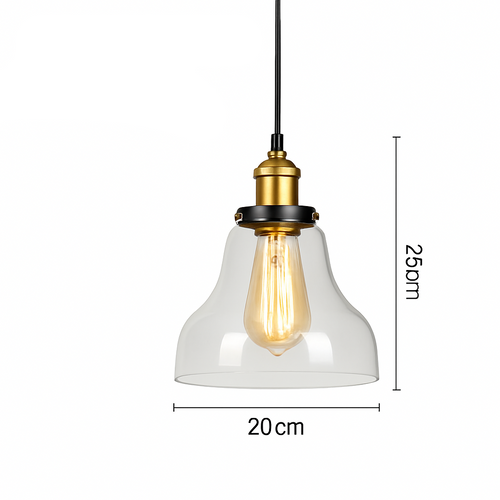suspension vintage nordique en verre industriel pour bar - vue 26 sur 30