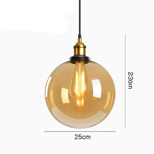 suspension vintage nordique en verre industriel pour bar - vue 28 sur 30