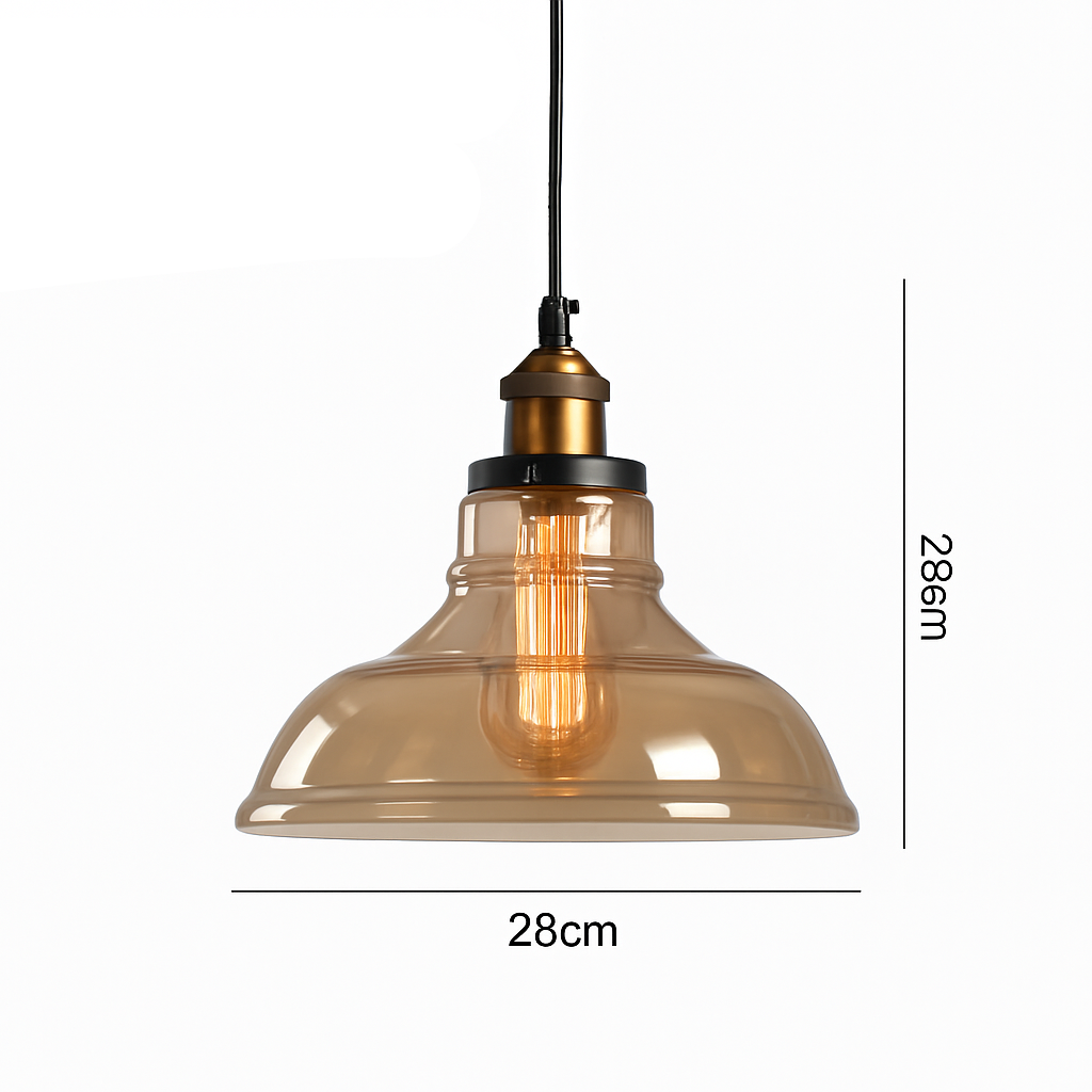 suspension vintage nordique en verre industriel pour bar - vue 28 sur 30