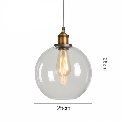 suspension vintage nordique en verre industriel pour bar - vue 8 sur 30
