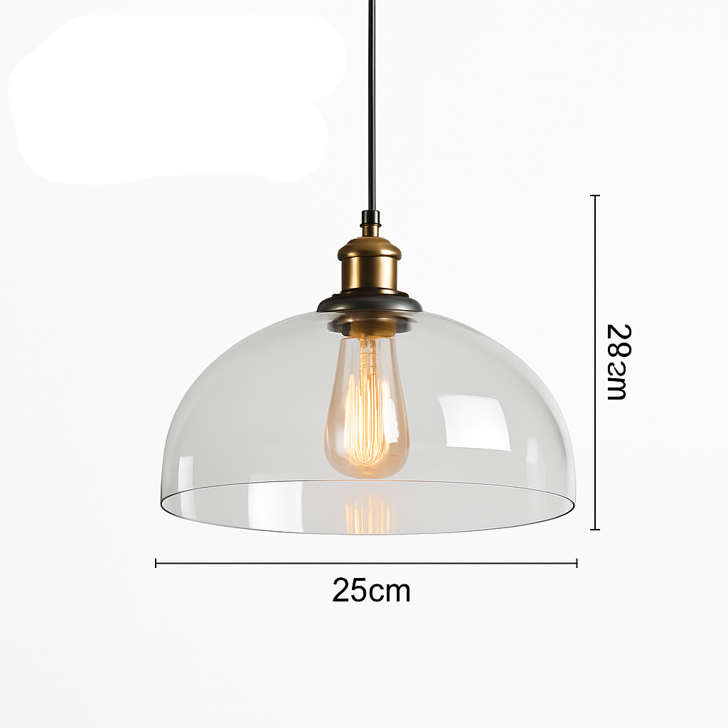 suspension vintage nordique en verre industriel pour bar - vue 9 sur 30