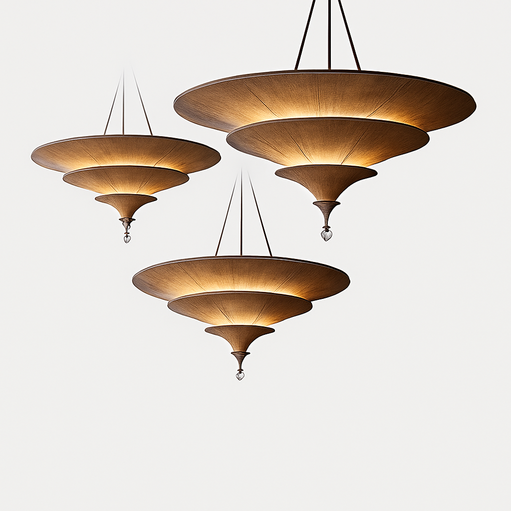suspension vintage style asiatique wabi-sabi luminaire suspendu - vue 5 sur 9