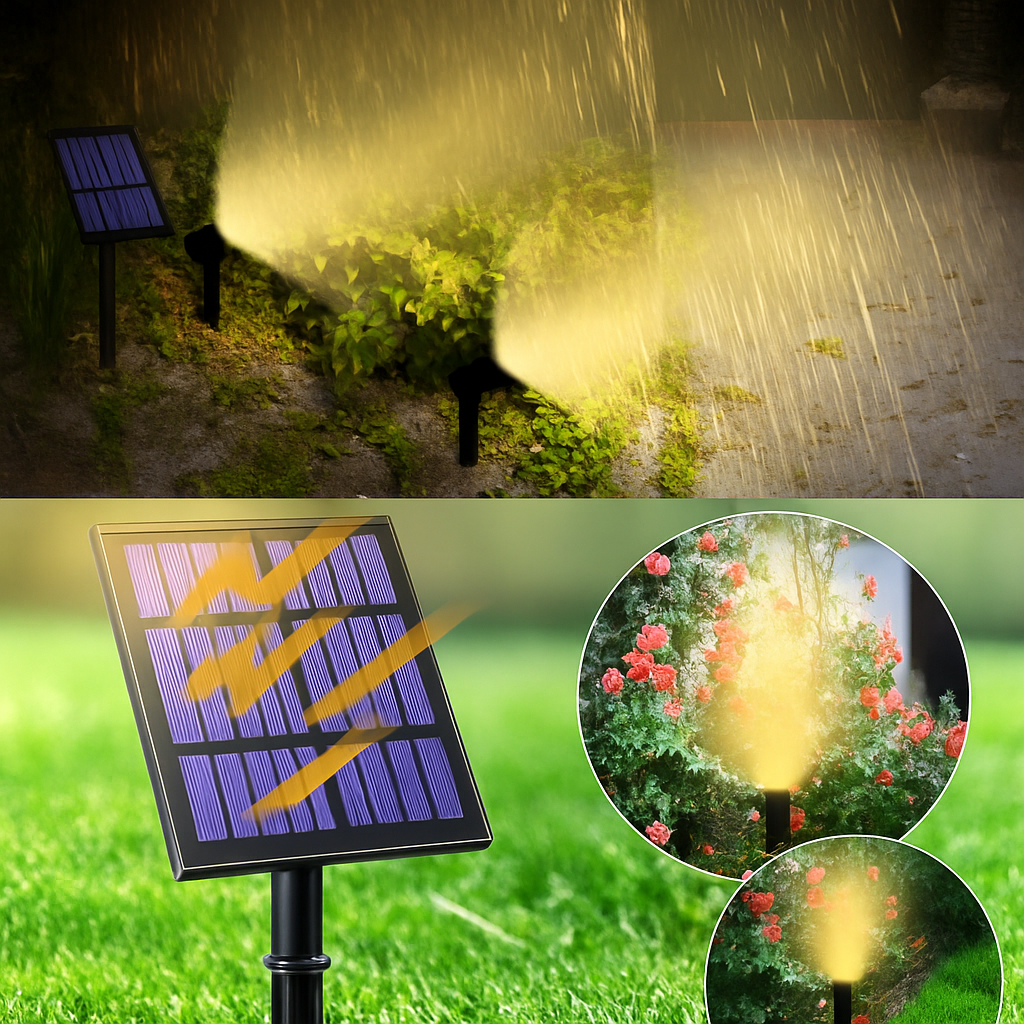 T-SUNRISE LED lumière solaire extérieur IP65 étanche blanc chaud blanc froid éclairage de jardin solaire décoration extérieure lampes de pelouse - vue 11 sur 15