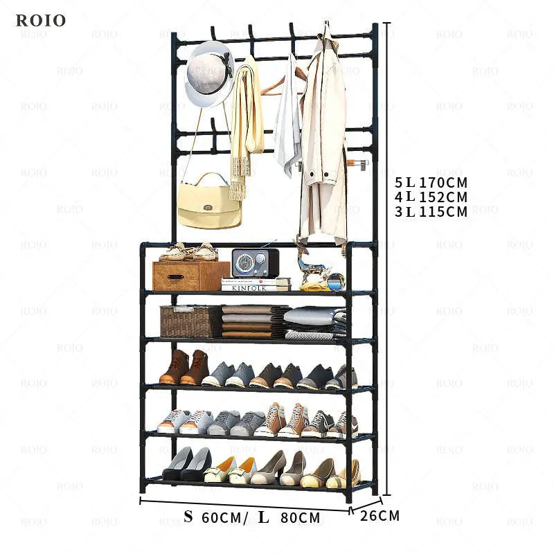 étagère à chaussures porte-manteau et organisateur de vêtements
