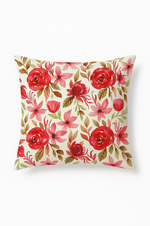 taie d'oreiller carrée à fleurs 45 cm décorative