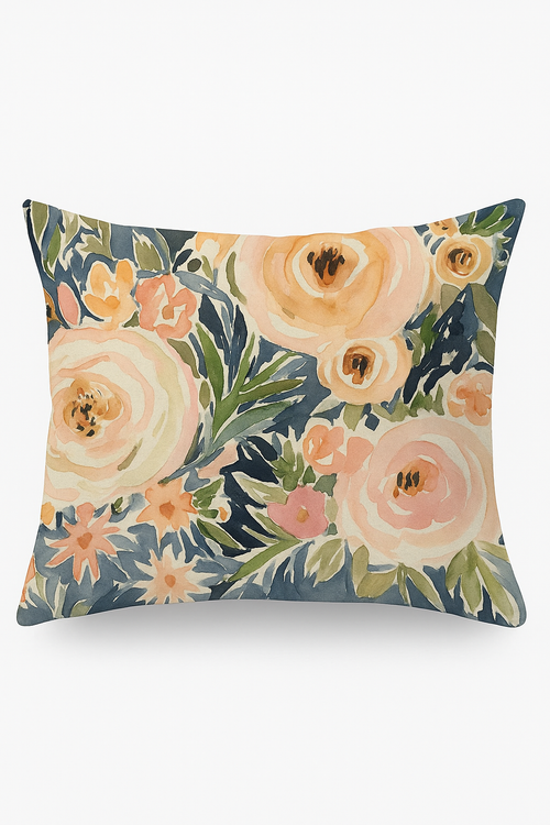 taie d'oreiller carrée fleurs 45 cm x 45 cm