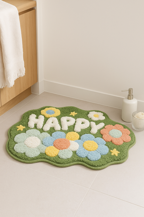 Tapis de bain 3d microfibre cartoon antiderapant absorbant - vue 2 sur 2