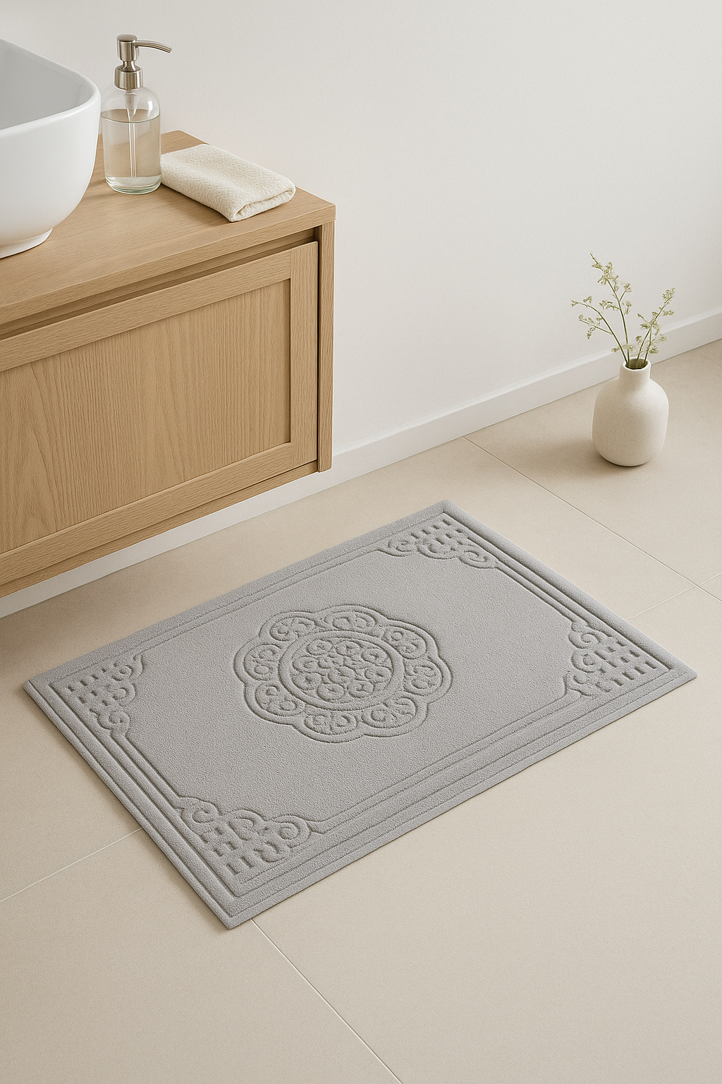 tapis de bain coton absorbant motif cartoon rapide