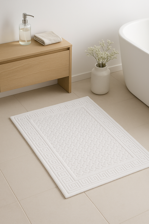 Tapis de bain coton absorbant style cartoon moderne