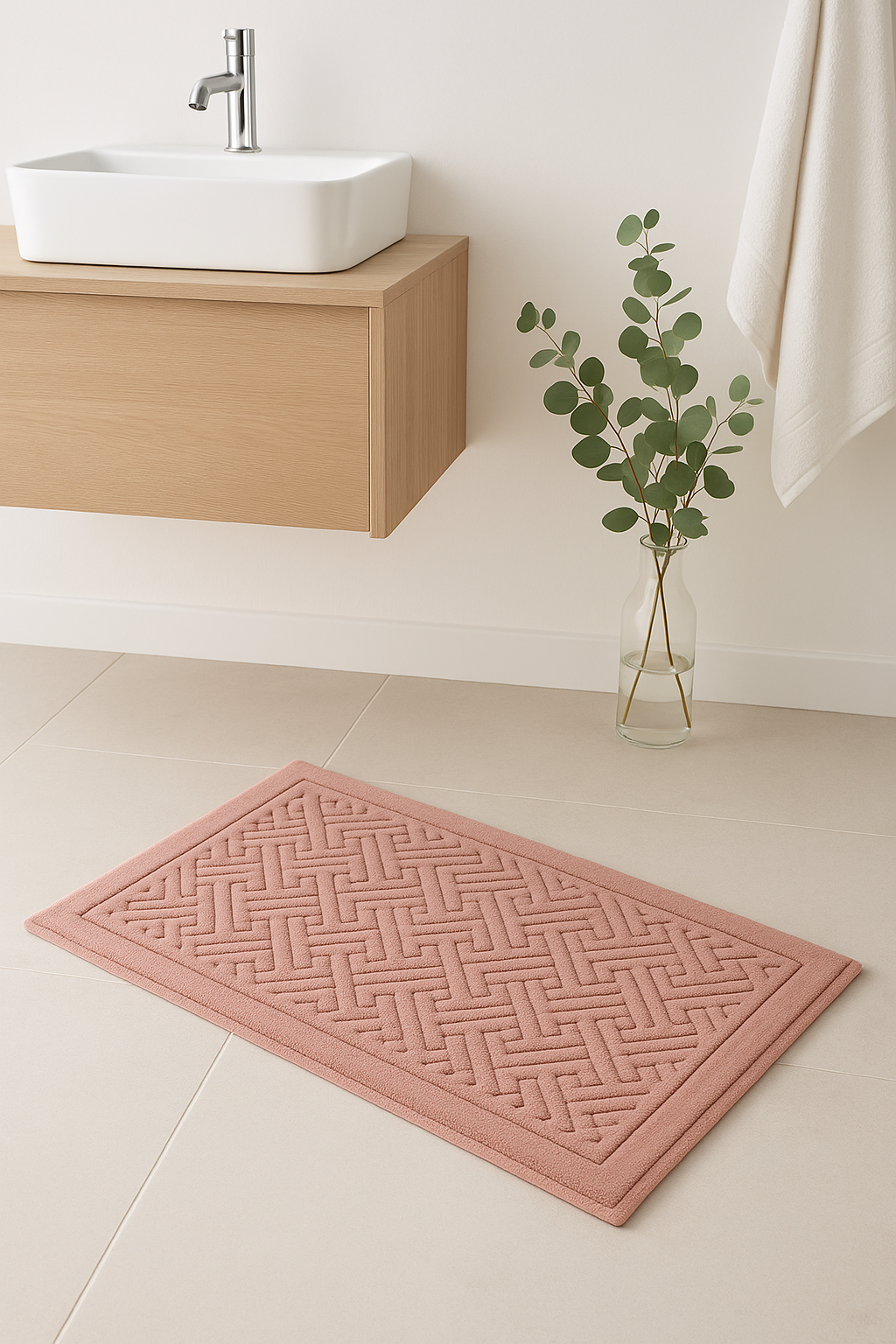 tapis de bain coton epais style spa cartoon - vue 3 sur 2