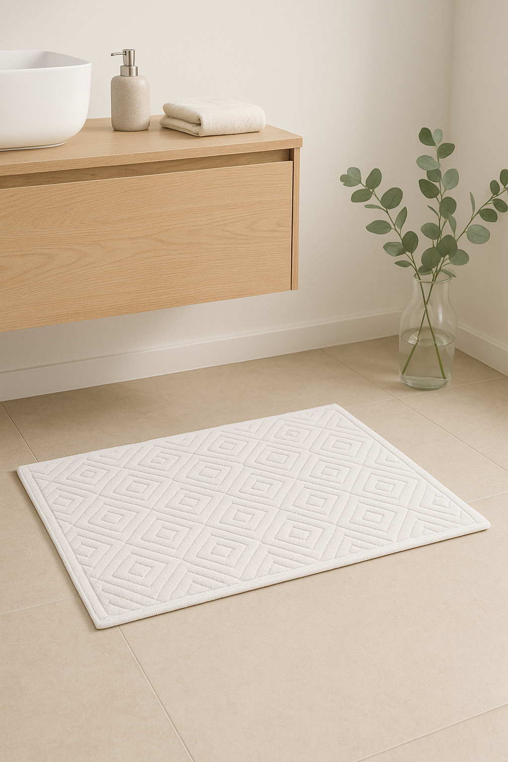 Tapis de bain coton motif cartoon doux absorbant