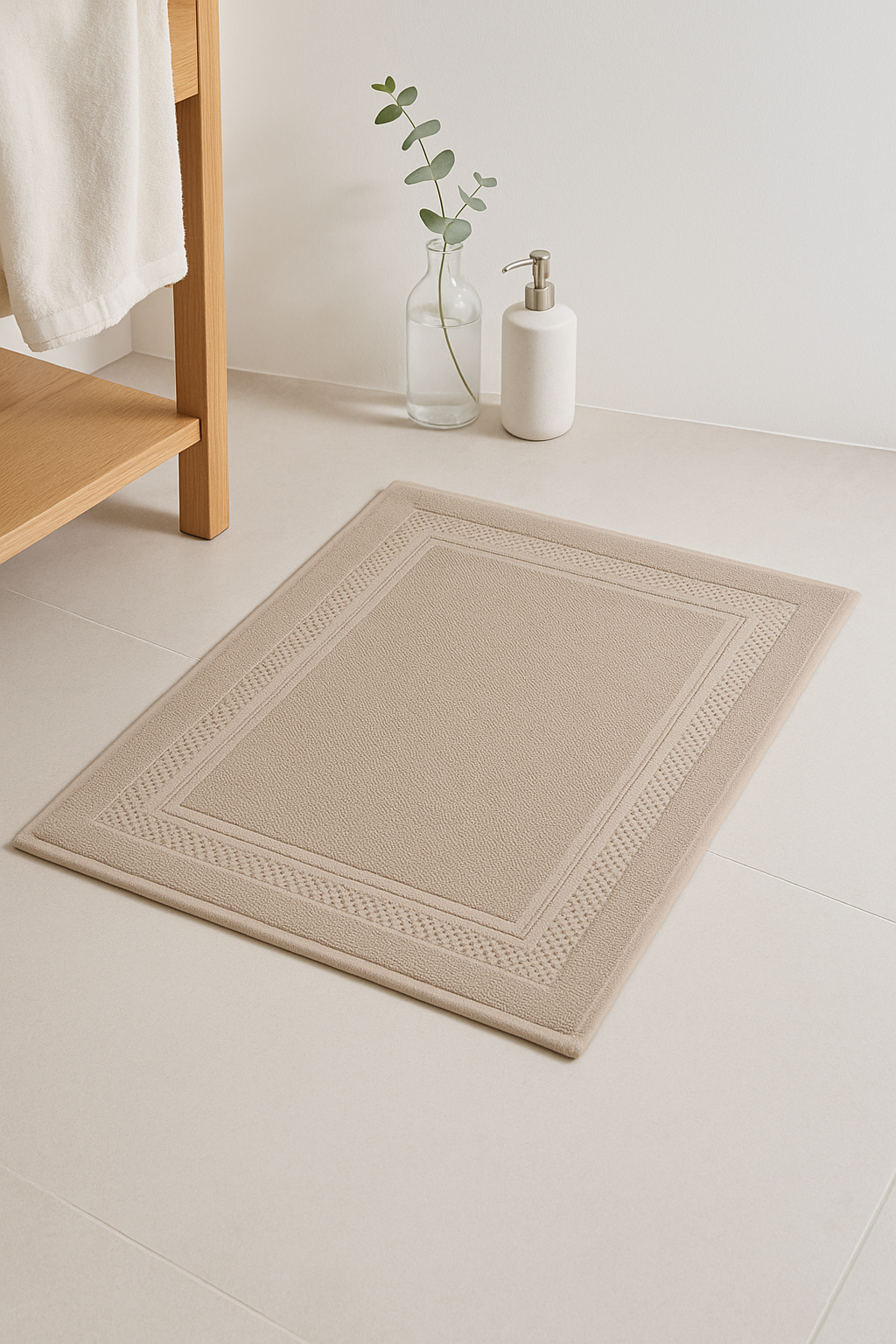 Tapis de bain coton motif cartoon style moderne - vue 3 sur 2