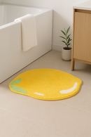 Tapis de bain enfant motif citron antidérapant microfibre