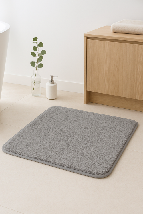 tapis de bain épais antidérapant poils longs absorbant