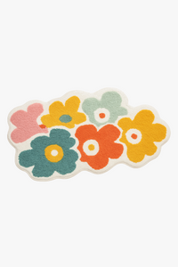Tapis de bain floral doux antiderapant decor salle