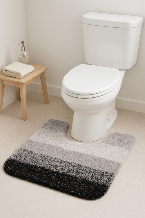 tapis de bain forme u moelleux absorbant antiderapant - vue 2 sur 2