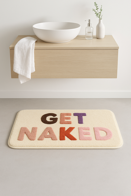 tapis de bain get naked shaggy tufté moelleux - vue 2 sur 2