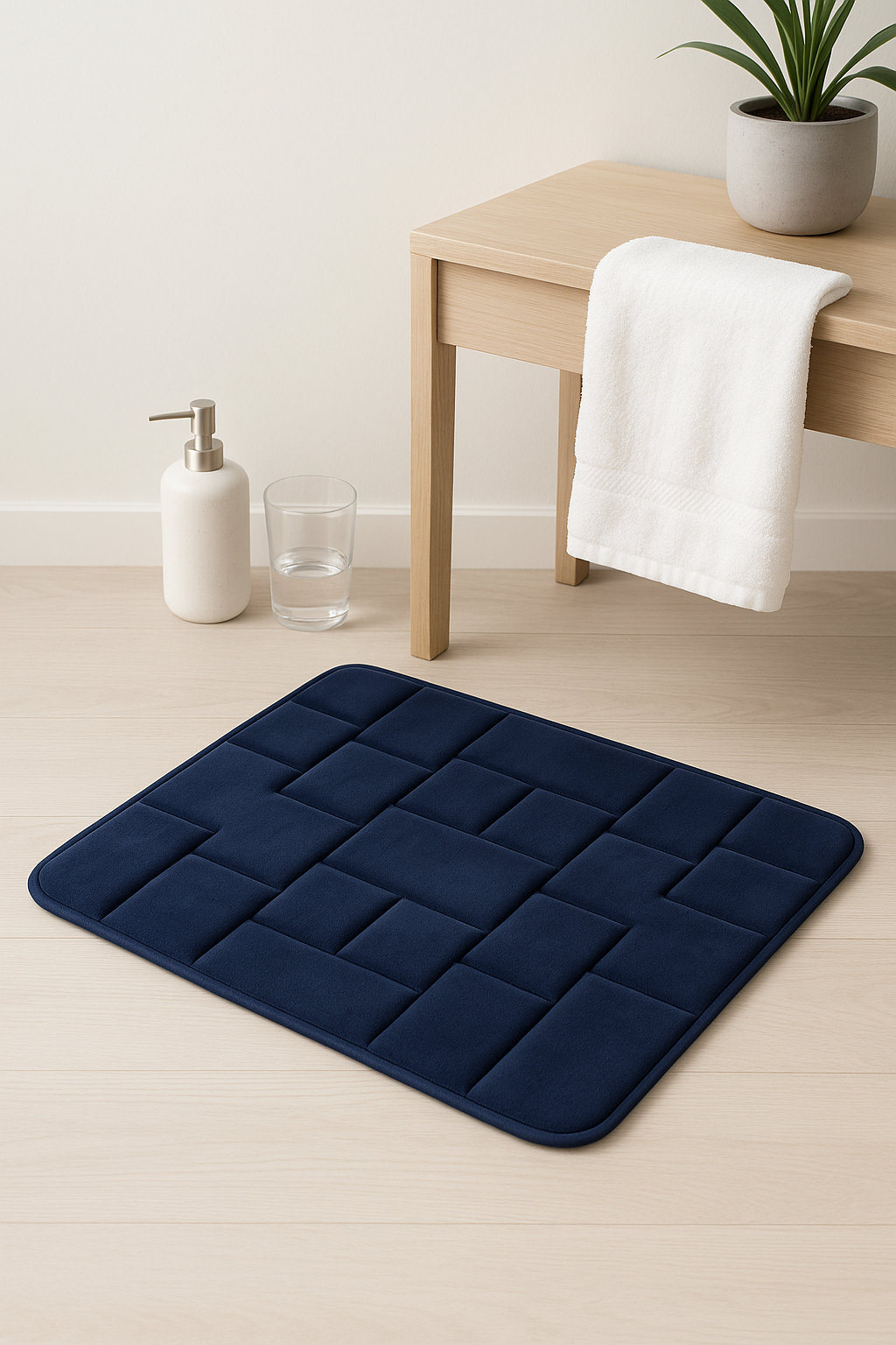 Tapis de bain mémoire de forme doux antidérapant - vue 3 sur 2