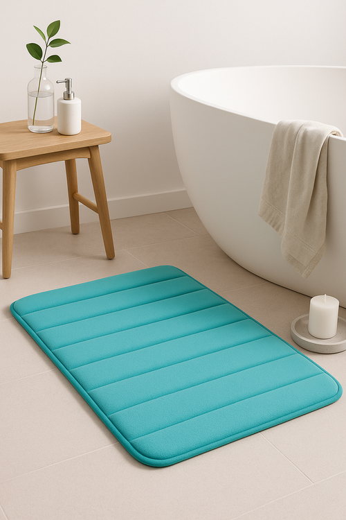 tapis de bain memoire forme antiderapant absorbant doux
