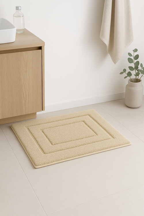 tapis de bain microfiber double cadre absorbant antiderapant - vue 2 sur 2