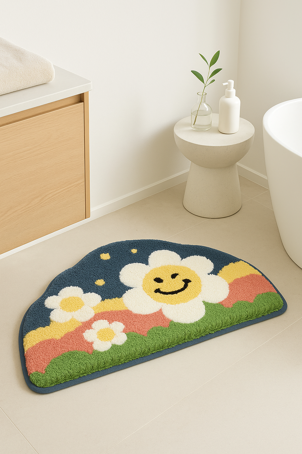 Tapis de bain microfibre 3d antidérapant absorbant cartoon - vue 3 sur 2