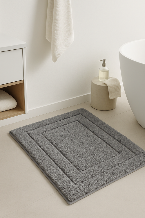 tapis de bain microfibre épais antidérapant absorbant moderne - vue 2 sur 2