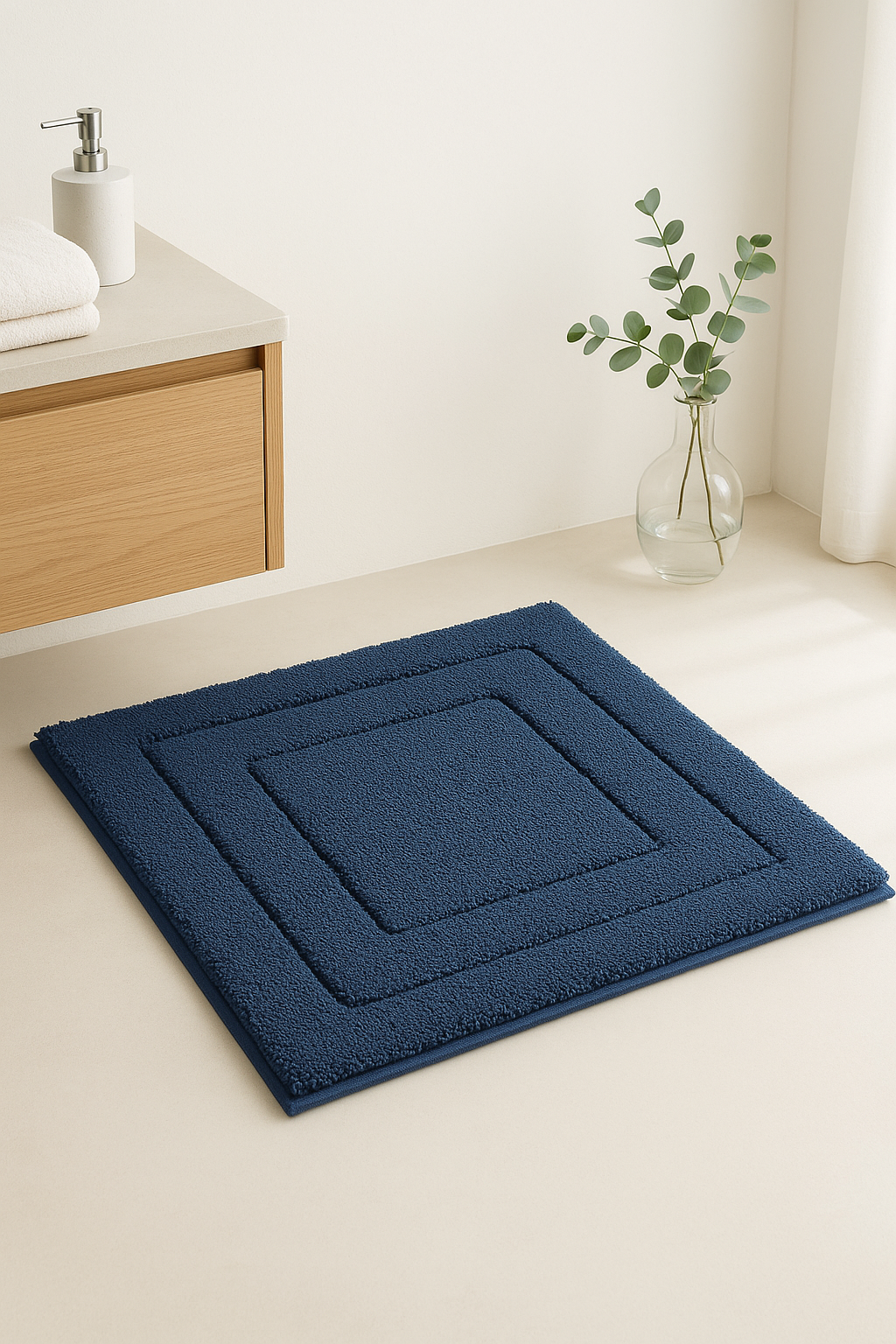 tapis de bain microfibre épais antidérapant absorbant moderne - vue 3 sur 2
