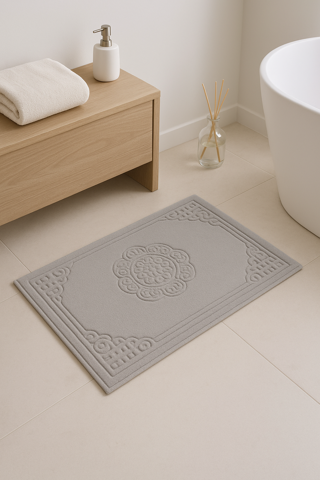 tapis de bain microfibre motif cartoon style americain - vue 3 sur 2