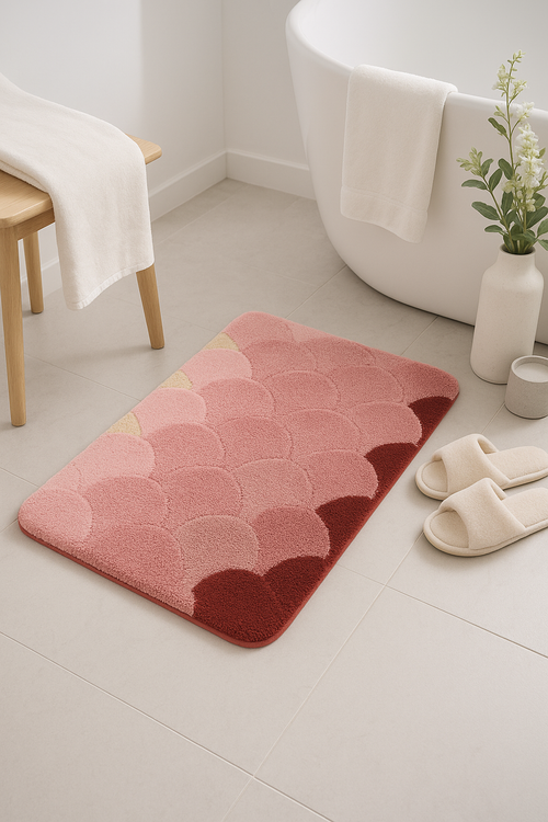 tapis de bain microfibre peluche motif cartoon antiderapant - vue 2 sur 2
