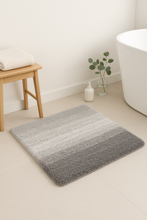 tapis de bain moelleux absorbant antidérapant polyester uni