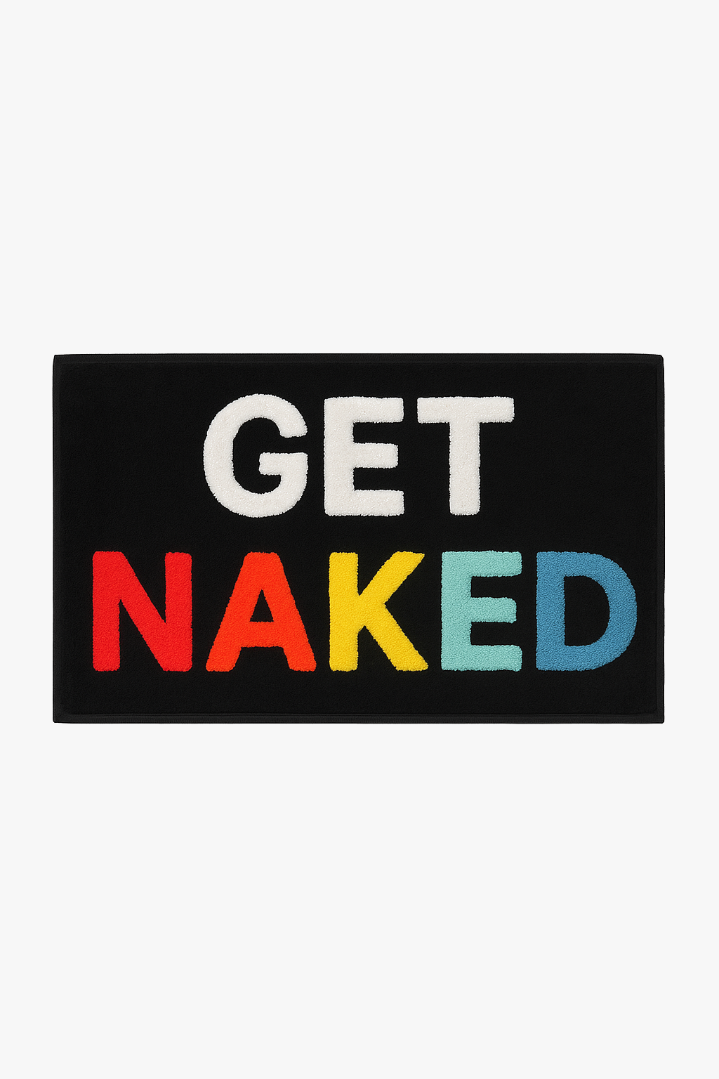 Tapis de bain motif get naked shaggy moelleux