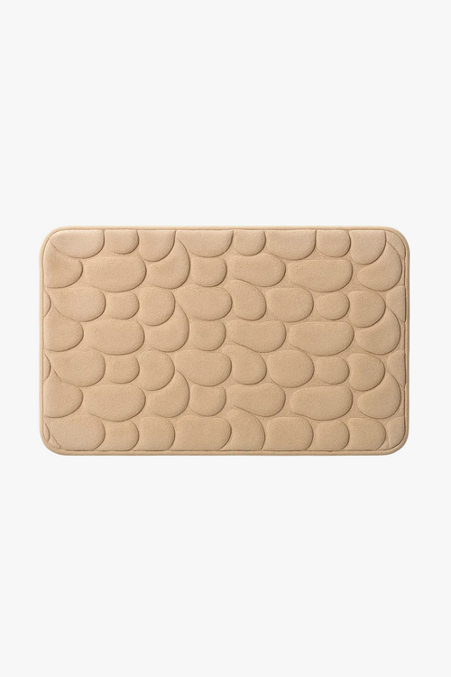 Tapis de bain motif pavés mousse mémoire antidérapant
