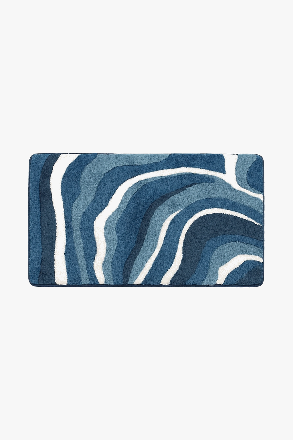 Tapis de bain nordique rayé absorbant antidérapant suedé