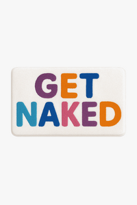 Tapis de bain shaggy motif get naked antiderapant