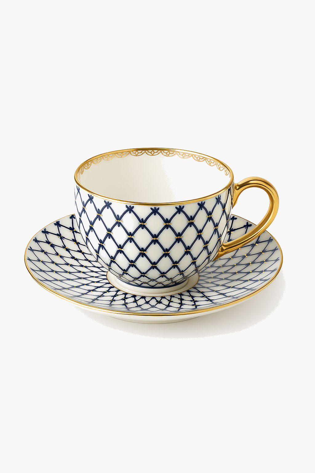 tasse café céramique style nordique anse dorée élégante
