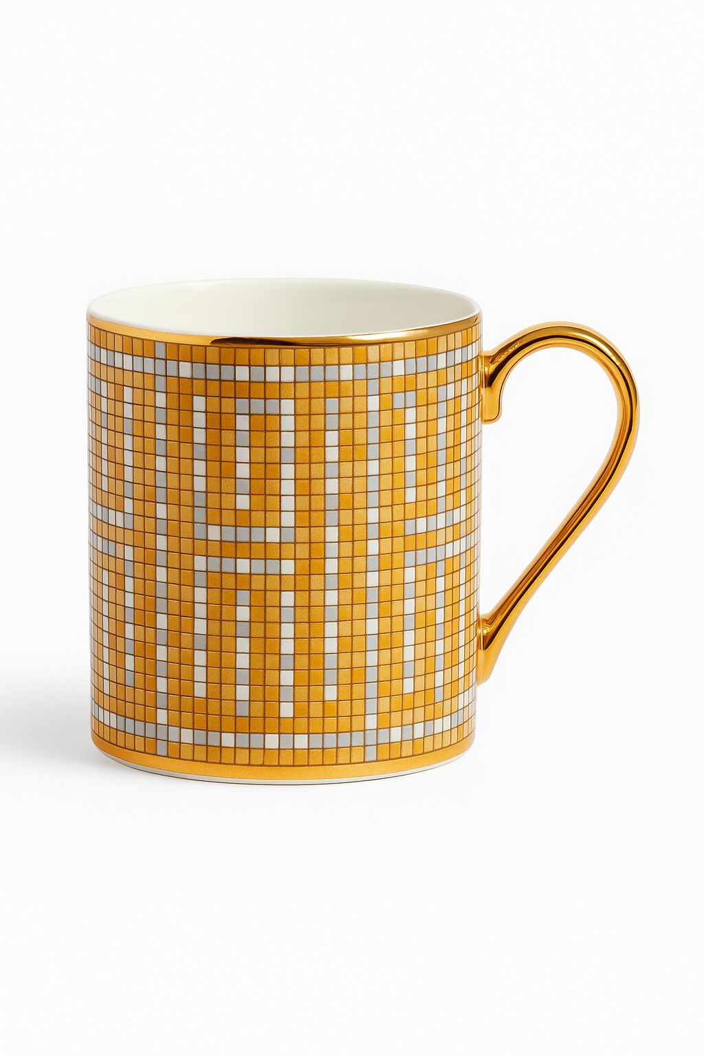 Tasse cafe ceramique motif peint main style luxe