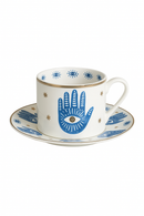 tasse cafe porcelaine motif animal style europeen dore
