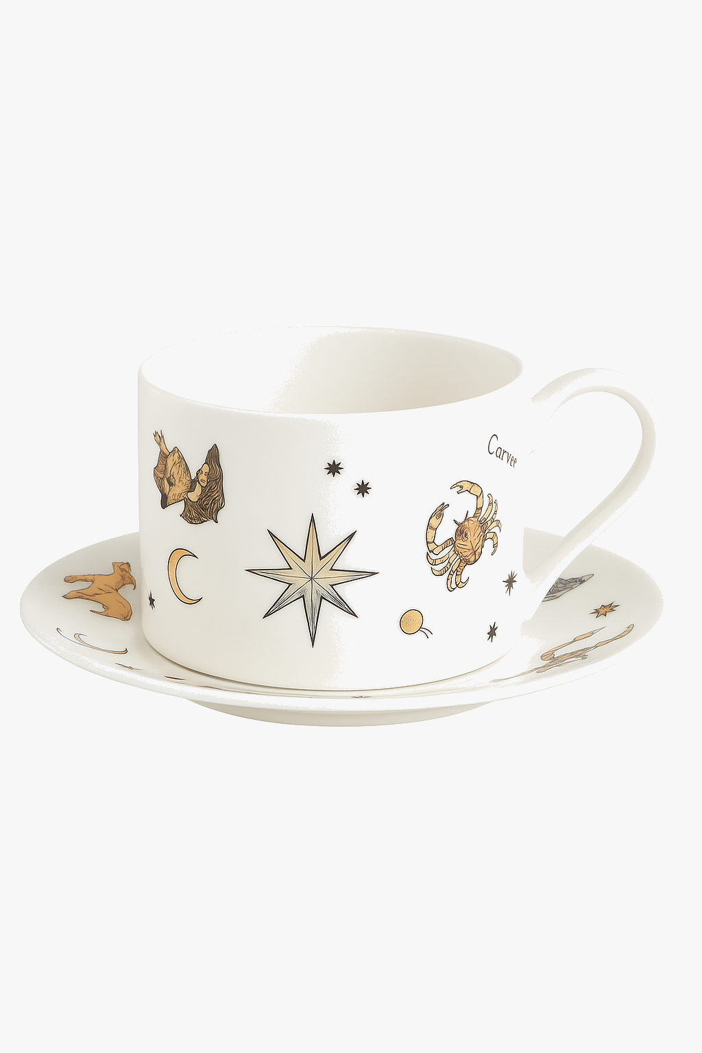 Tasse ceramique motif animal style europeen porcelaine doree