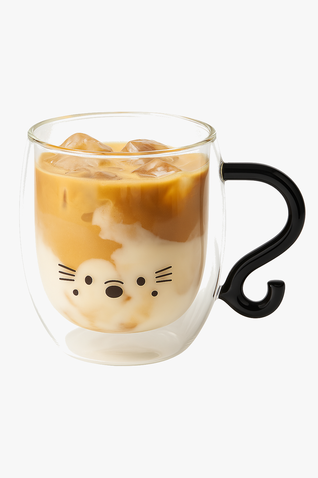 tasse chat double paroi verre 250 ml mignon