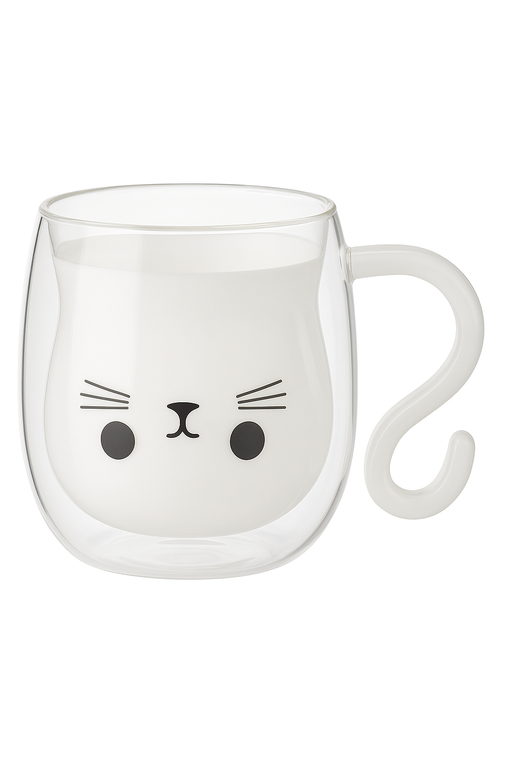 tasse chat double paroi verre borosilicate 250 ml - vue 2 sur 2