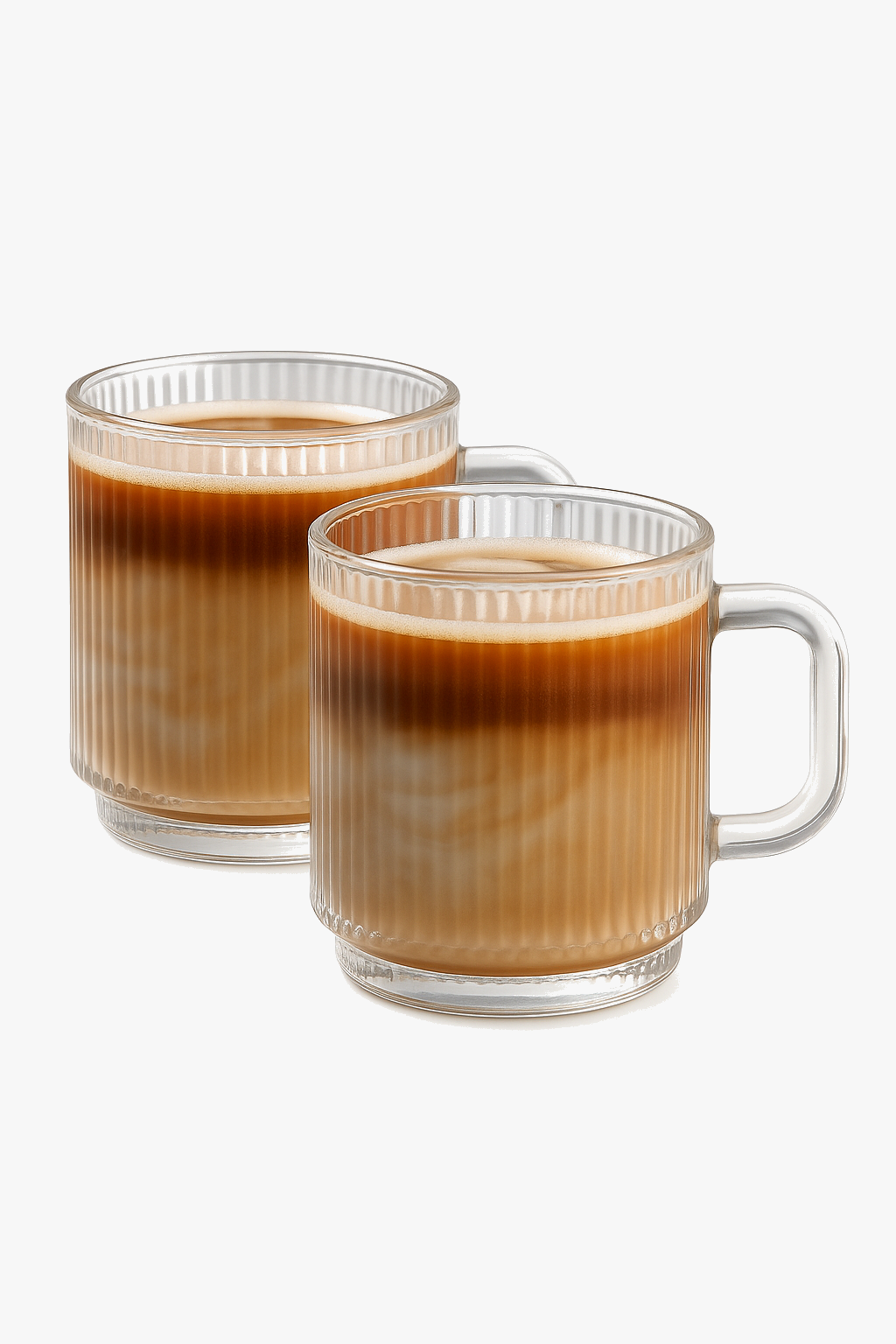 Tasse en verre strié avec anse 350 ml