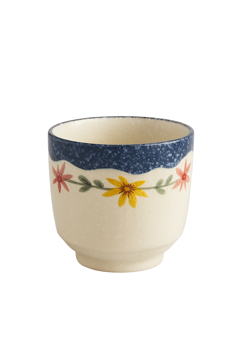 Tasse saké yunomi céramique peinte main japonaise