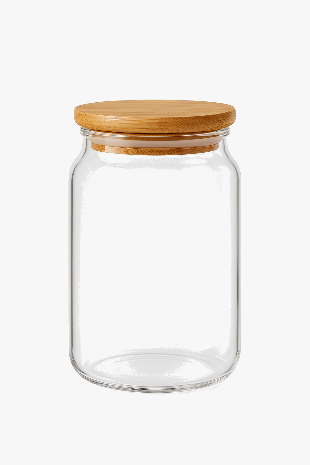 Tasse verre canette avec couvercle bambou et paille